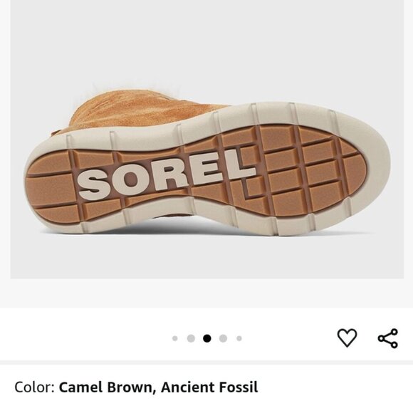 Sorel Explorer II Faux Fur waterproof velvet tan leather boots. - Picture 4 of 9